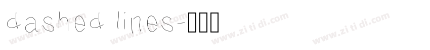 dashed lines字体转换
